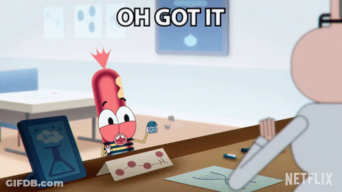 Cartoon Saying Oh Got It In Front Of Netflix GIF