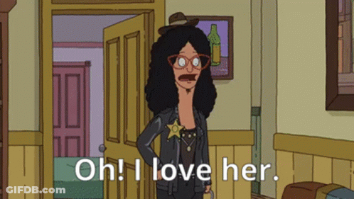 Cartoon Saying Oh I Love Her GIF