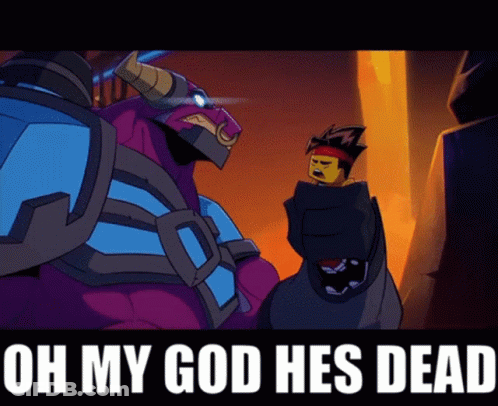 Cartoon Saying Oh My God He's Dead GIF