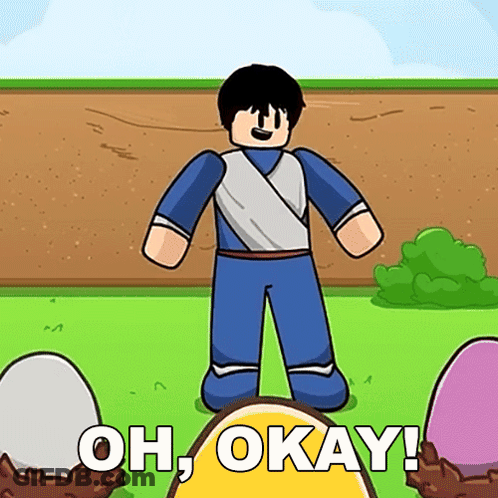 Cartoon Saying Oh Okay Next To Eggs GIF