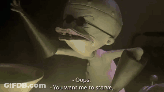 Cartoon Saying Oops You Want Me To Starve GIF