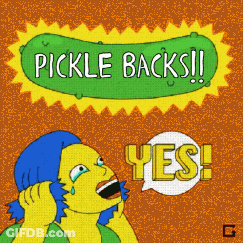 Cartoon Saying Pickle Backs With Woman Crying GIF