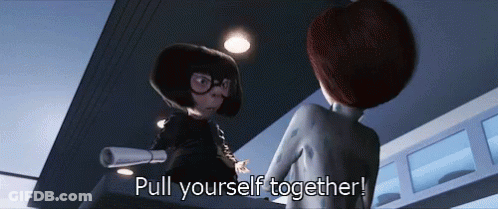 Cartoon Saying Pull Yourself Together Next To Another GIF