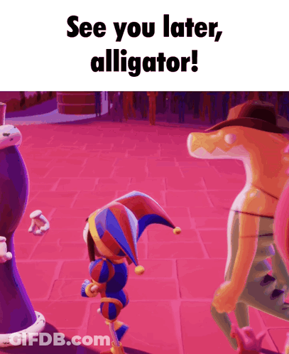 Cartoon Saying See You Later Alligator GIF