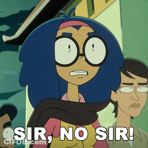 Cartoon Saying Sir No Sir GIF