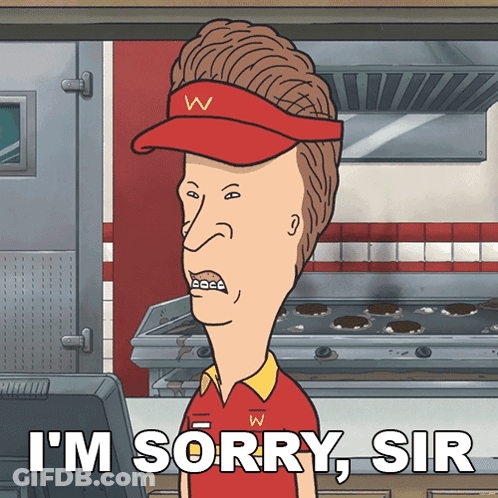 Cartoon Saying Sorry Sir GIF