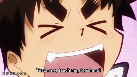 Cartoon Saying Teach Me Teach Me Teach Me GIF
