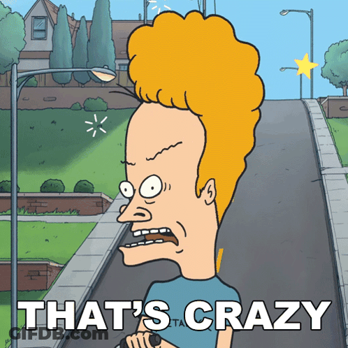 Cartoon Saying That's Crazy GIF