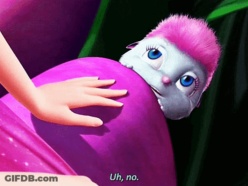 Cartoon Saying Uh No While Holding Purple Object GIF