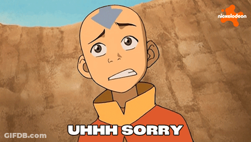 Cartoon Saying Uhhh Sorry In Front Of Nickelodeon GIF