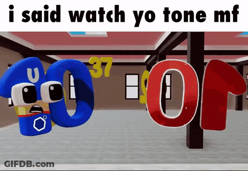 Cartoon Saying Watch Yo Tone MF GIF