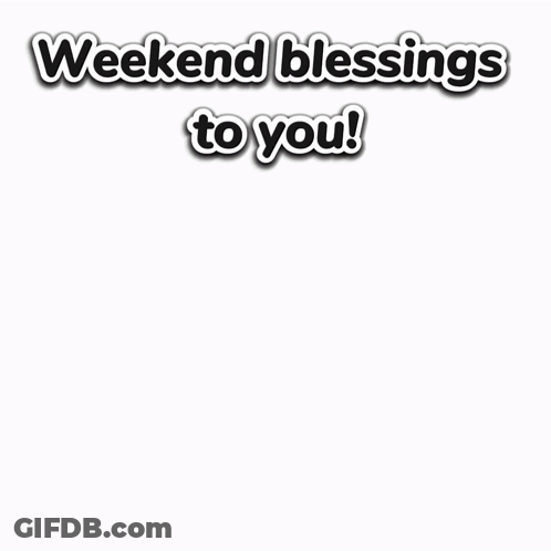Cartoon Saying Weekend Blessings With Woman Waving GIF