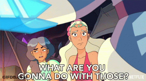 Cartoon Saying What Are You Gonna Do With Those GIF