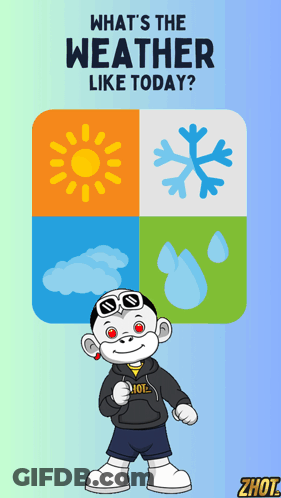 Cartoon Saying What's The Weather Like Today GIF