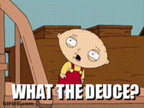 Cartoon Saying What The Deuce At Fence GIF