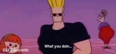 Cartoon Saying What You Doin To Group GIF