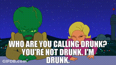 Cartoon Saying Who Are You Calling Drunk GIF