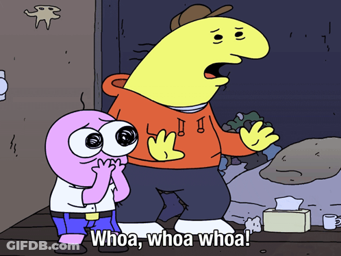 Cartoon Saying Whoa Whoa Whoa In Front Of Tissue Box GIF