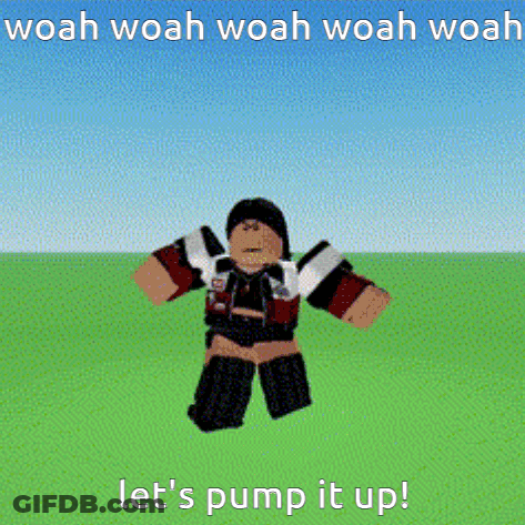 Cartoon Saying Woah Woah Woah Let's Pump It Up GIF