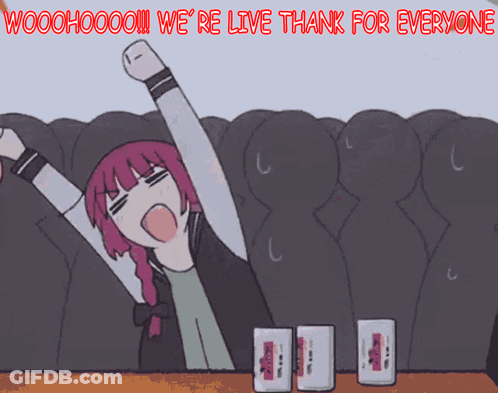 Cartoon Saying Woohoo Live Thank You GIF