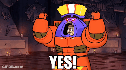 Cartoon Saying Yes In Front Of Dark Background GIF