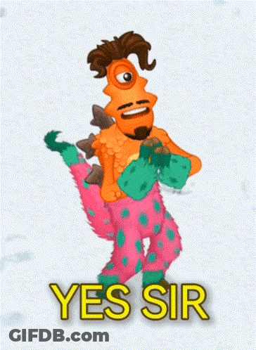 Cartoon Saying Yes Sir GIF