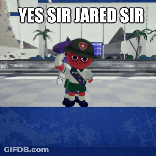 Cartoon Saying Yes Sir Jared GIF