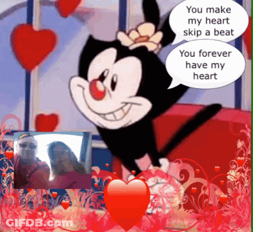 Cartoon Saying You Make My Heart Skip A Beat GIF
