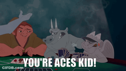 Cartoon Saying You're Aces Kid GIF