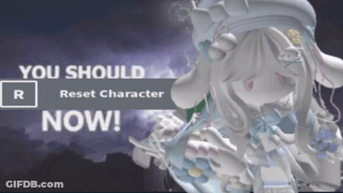 Cartoon Saying You Should Reset Character Now GIF