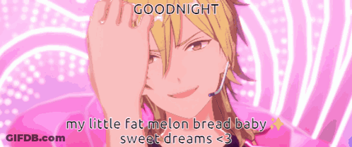 Cartoon Says Goodnight My Little Fat Melon Bread Baby Sweet Dreams GIF