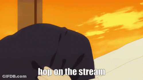 Cartoon Says Hop On The Stream GIF