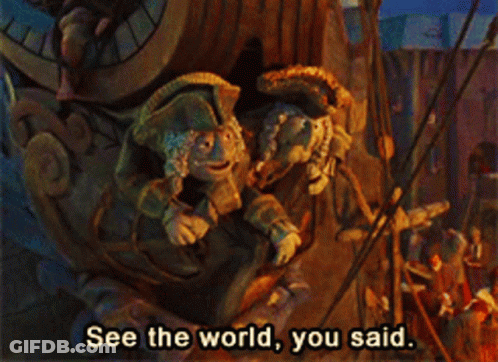 Cartoon Says See The World You Said GIF