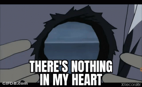 Cartoon Says There's Nothing In My Heart With Circle Background GIF