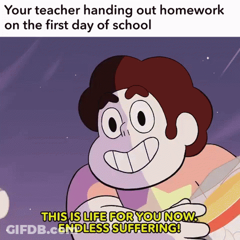 Cartoon Says This Is Life For You Now Endless Suffering GIF