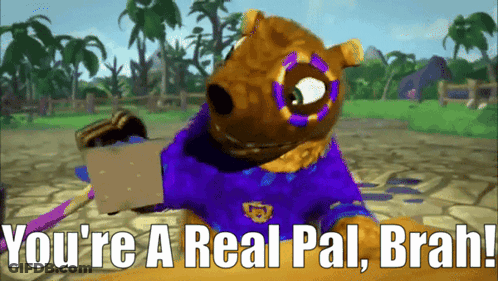 Cartoon Says You're A Real Pal Bran GIF