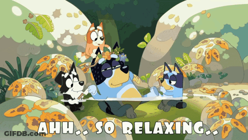 Cartoon Scene Ahh So Relaxing GIF
