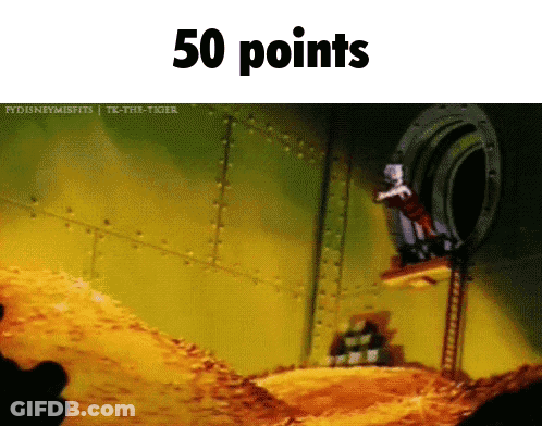 Cartoon Scene Saying 50 Points GIF