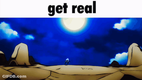 Cartoon Scene Saying Get Real GIF