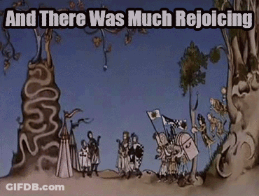 Cartoon Scene With And There Was Much Rejoicing GIF