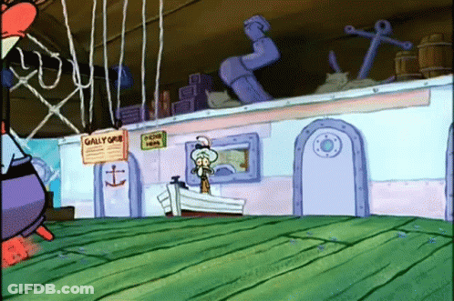 Cartoon Scene With Sign Saying Gally Ore GIF