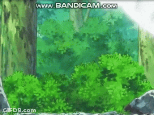 Cartoon Scene With Trees And Rocks Bandicam GIF