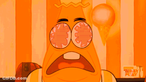 Cartoon Scene With World Play Sign GIF