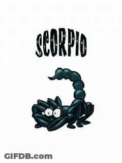 Cartoon Scorpion With Scorpio GIF
