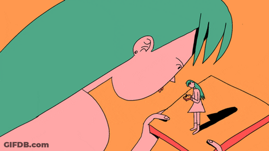 Cartoon Self Awareness And Reflection GIF