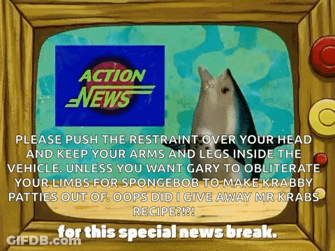 Cartoon Shark On TV With Action News GIF