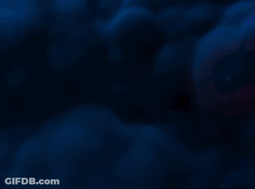 Cartoon Shark Surrounded By Smaller Sharks GIF