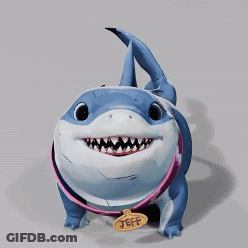 Cartoon Shark Tagged Jeff GIF