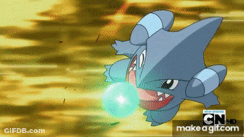 Cartoon Shark With Blue Sphere Saying CN HD GIF