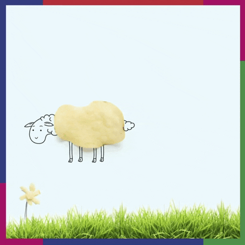 Cartoon Sheep Bite GIF